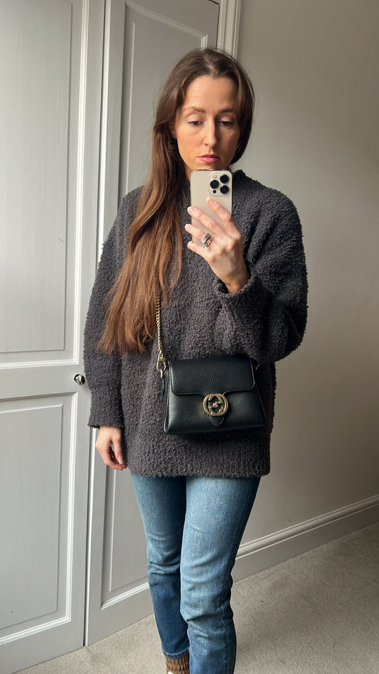 Gucci Interlocking GG Black Small Cross Body Bag