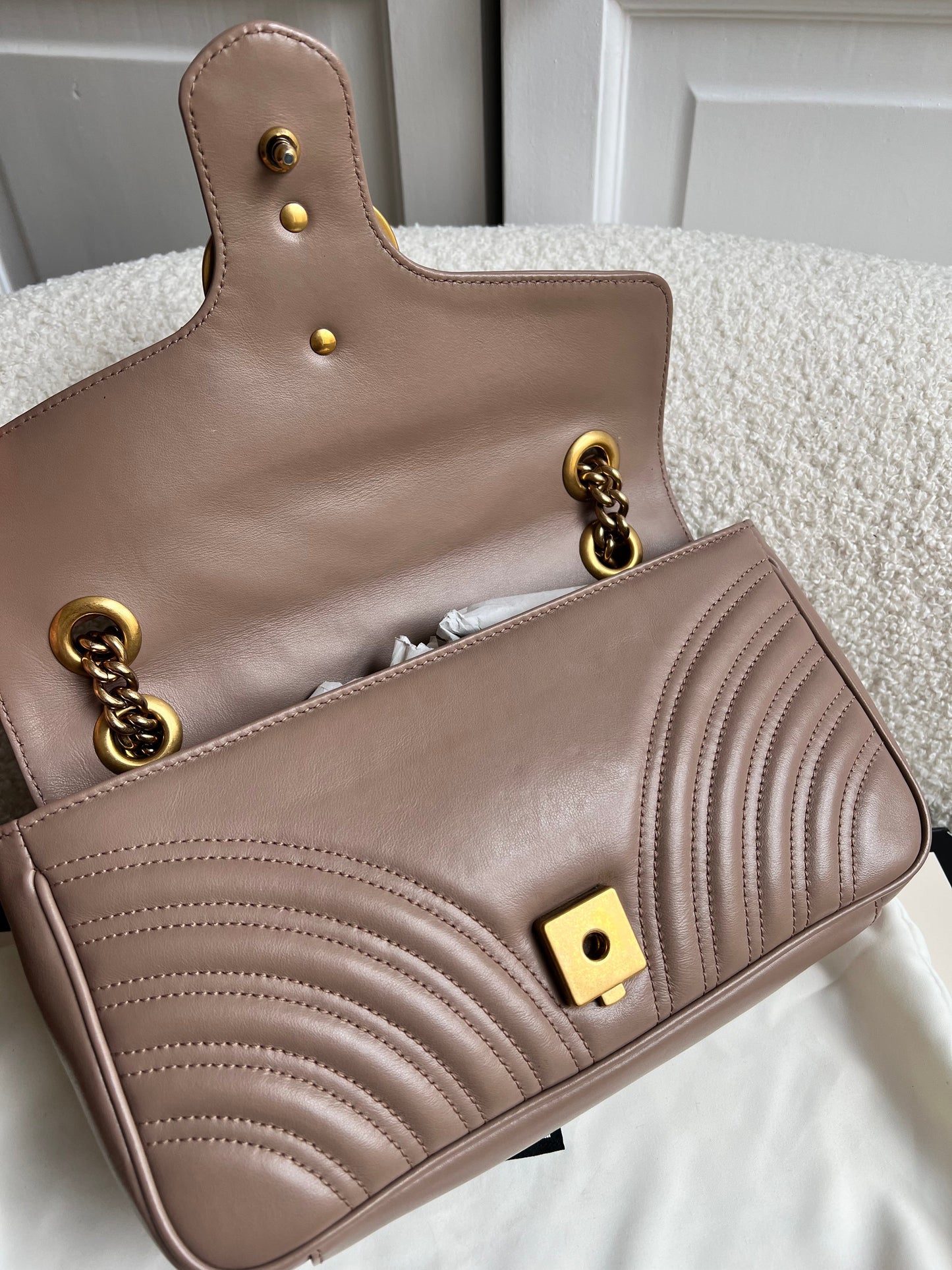 Gucci GG Dusty Pink Marmont Small Shoulder Bag (RRP £2070)