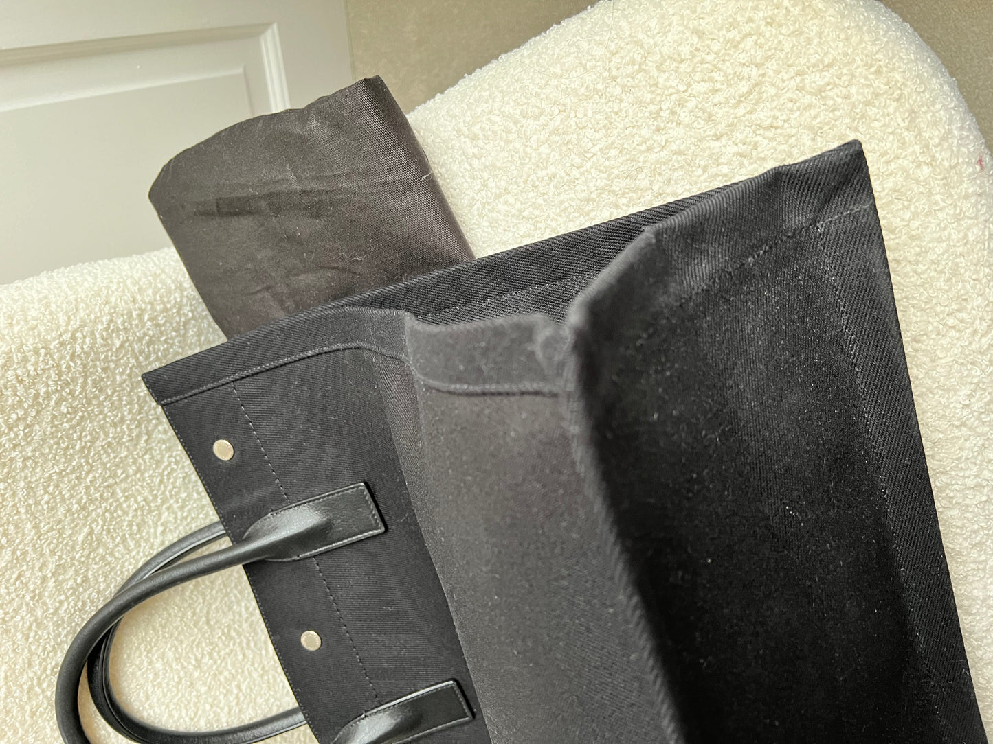 Yves Saint Laurent Rive Gauche NS Tote in Canvas and Printed Leather (RRP £1380)