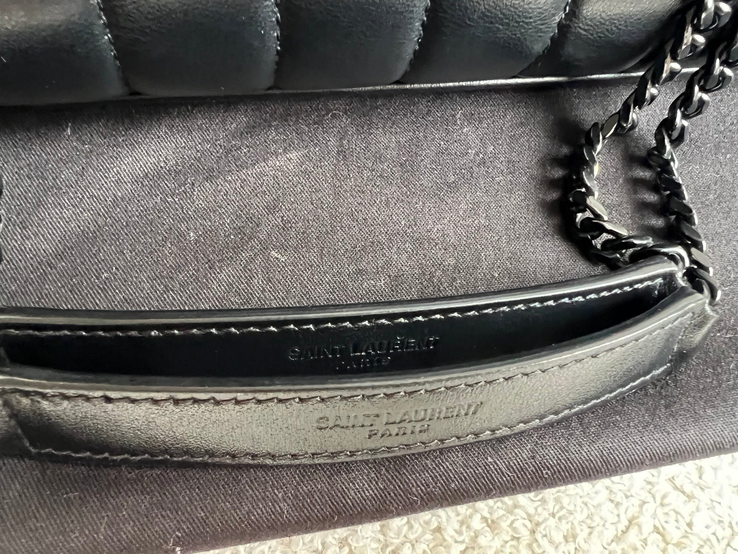 Yves Saint Laurent (YSL) Black on Black Small Lou Lou (RRP £1,940)