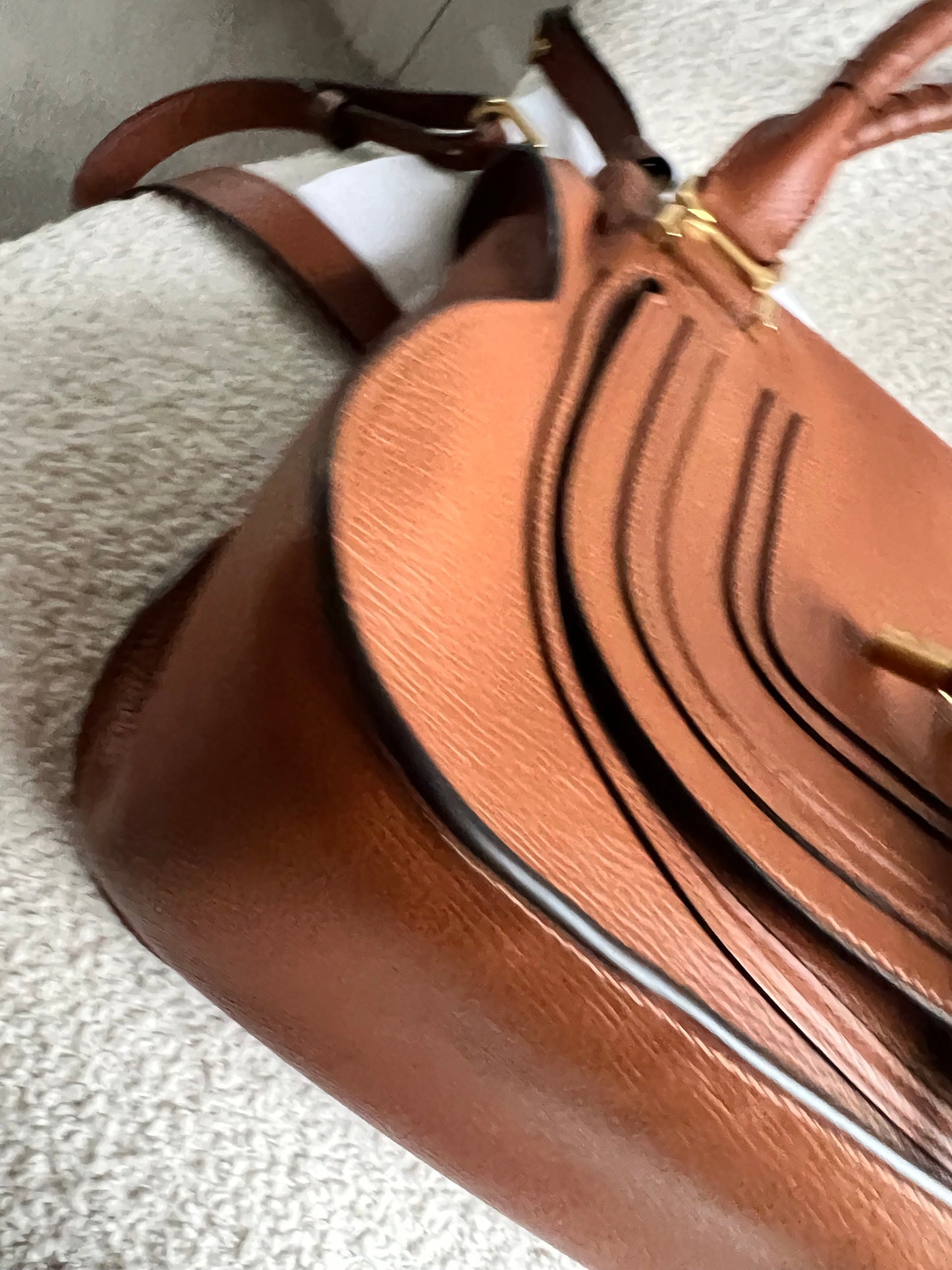 Chloe Medium Marcie Double Carry Bag in Tan (RRP £1890)