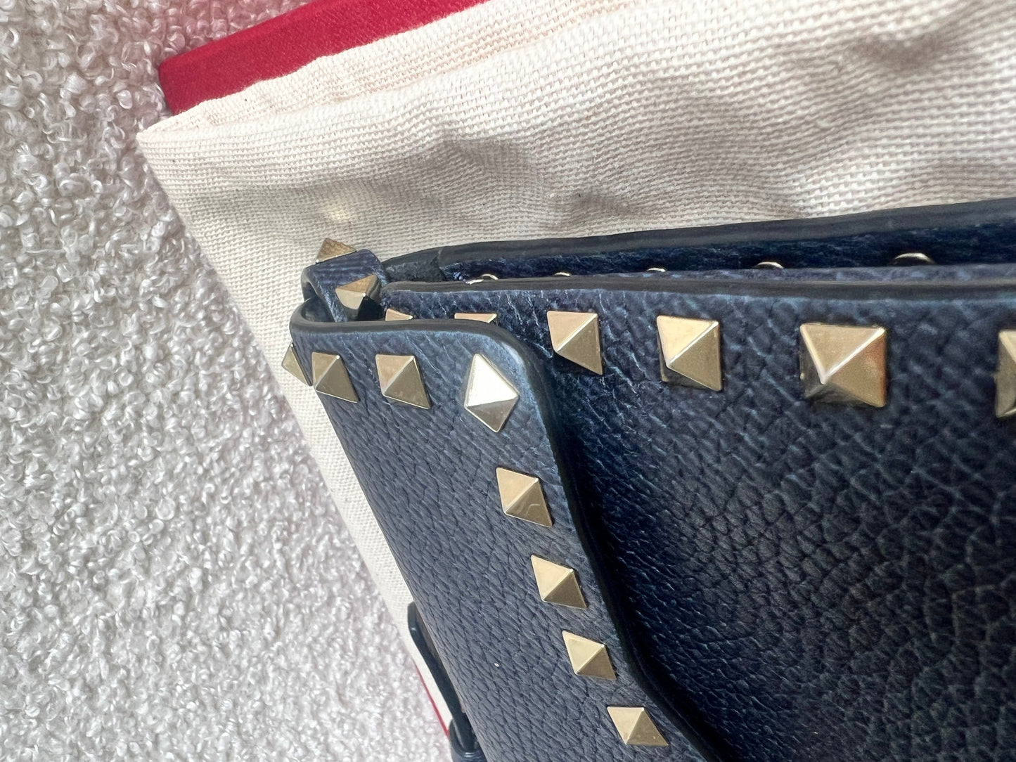 Valentino Garavani Navy Blue Rockstud Crossbody