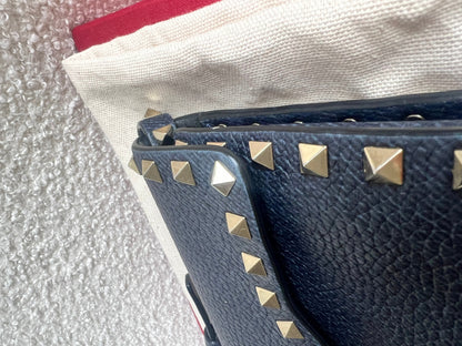 Valentino Garavani Navy Blue Rockstud Crossbody