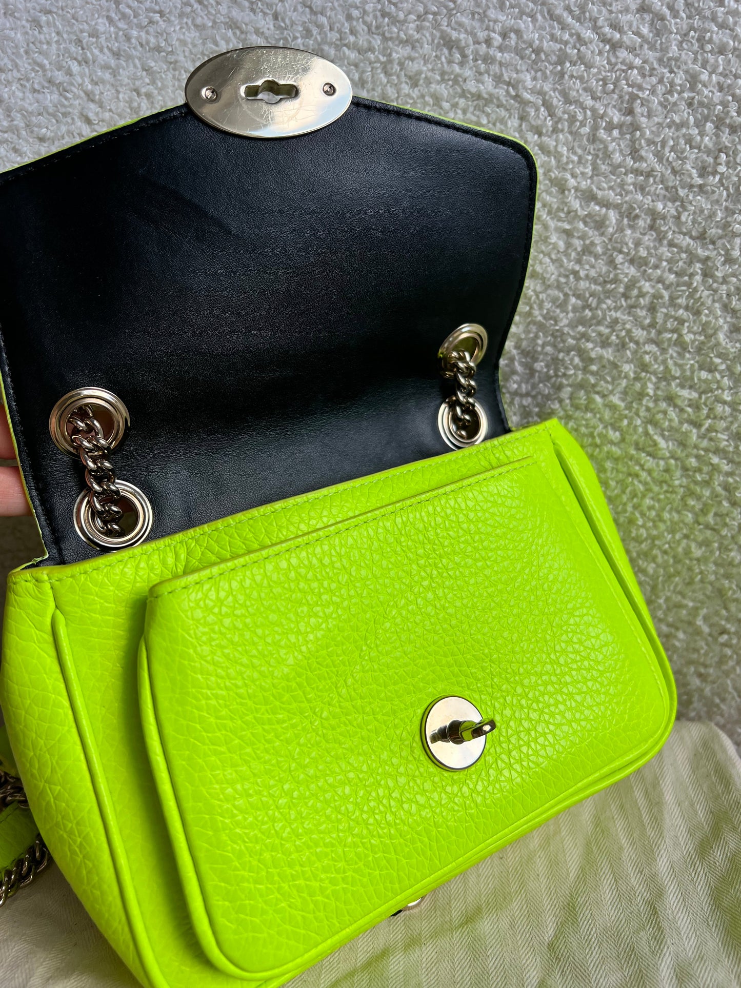 Mulberry Neon Yellow Mini Darley Shoulder Bag (RRP £725)