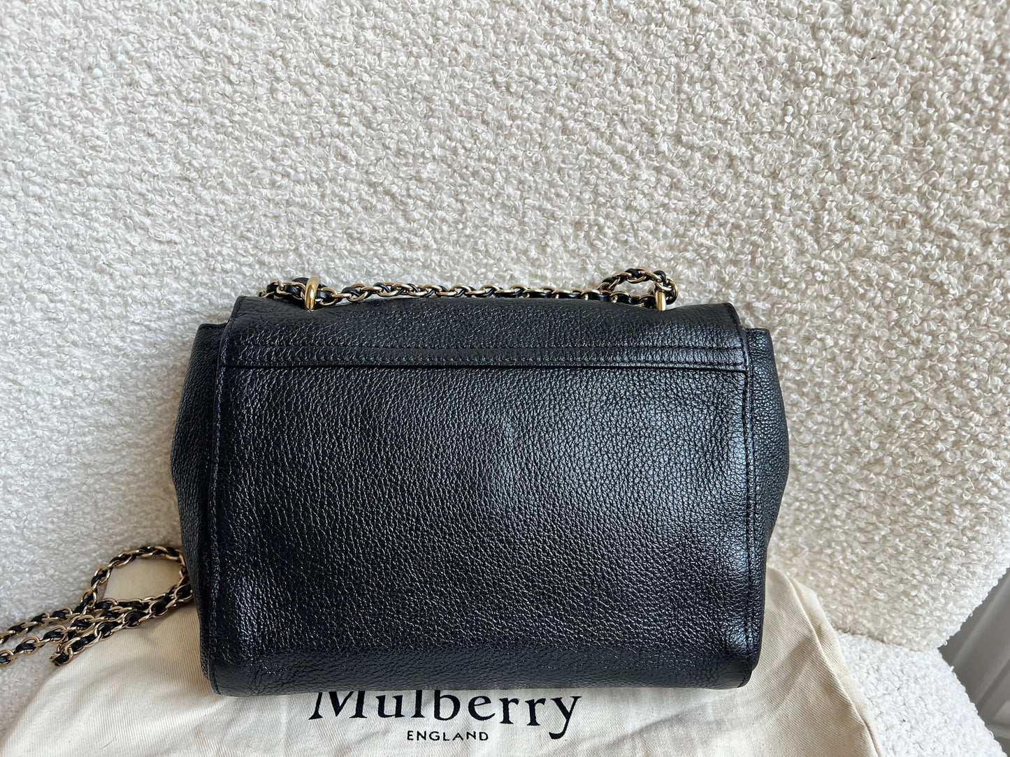 Mulberry Black Regular Lily with Gold Hardware (RRP £995)