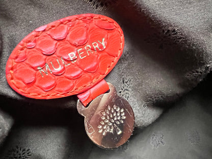 Mulberry Flame Red Silky Snake Print Regular Alexa (RRP £1100)