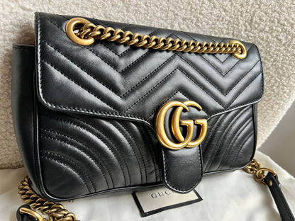Gucci GG Black Marmont Small Shoulder Bag (RRP £2070)