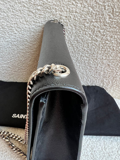 Yves Saint Laurent (YSL) Black Medium Kate with Silver Hardware (RRP £1730)