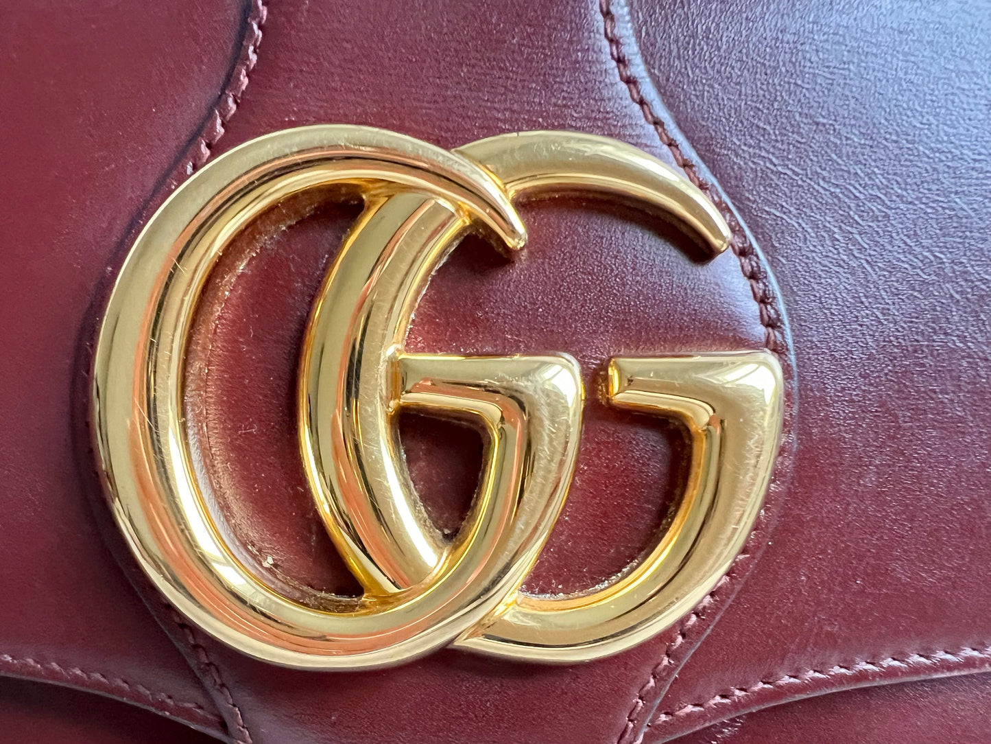 Gucci Burgundy Small Arli Shoulder Bag