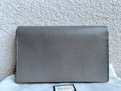 Gucci Dollar Grey Interlocking Chain Wallet