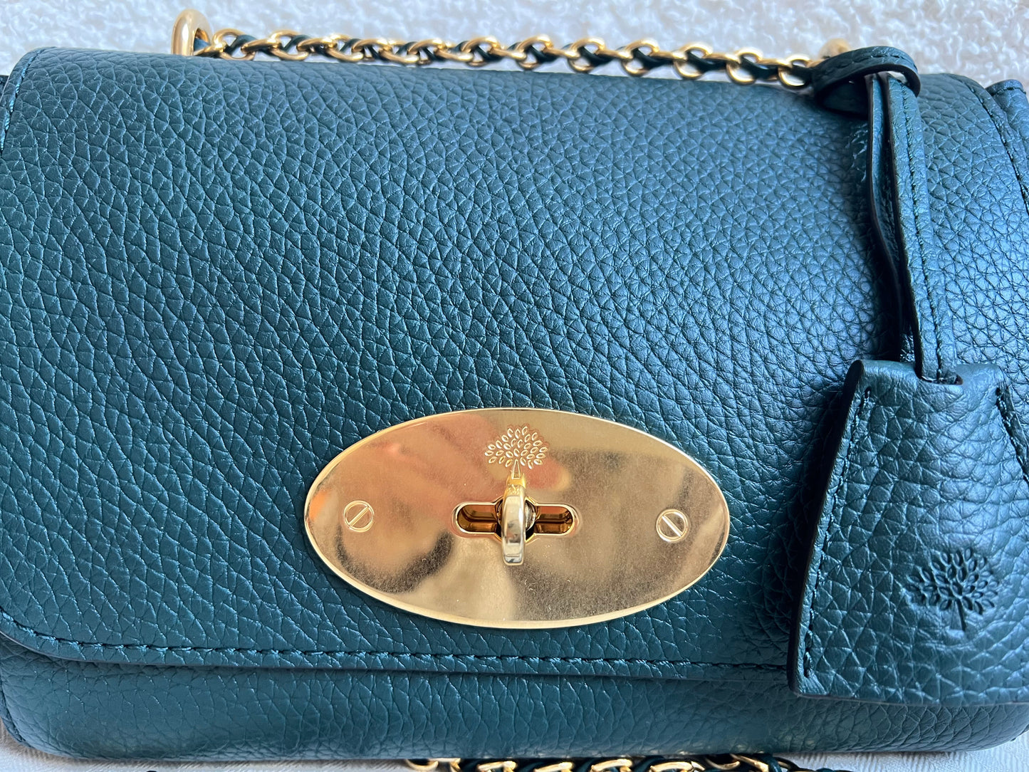 Mulberry Regular Lily in Mulberry Green Heavy Grain (RRP £1095)