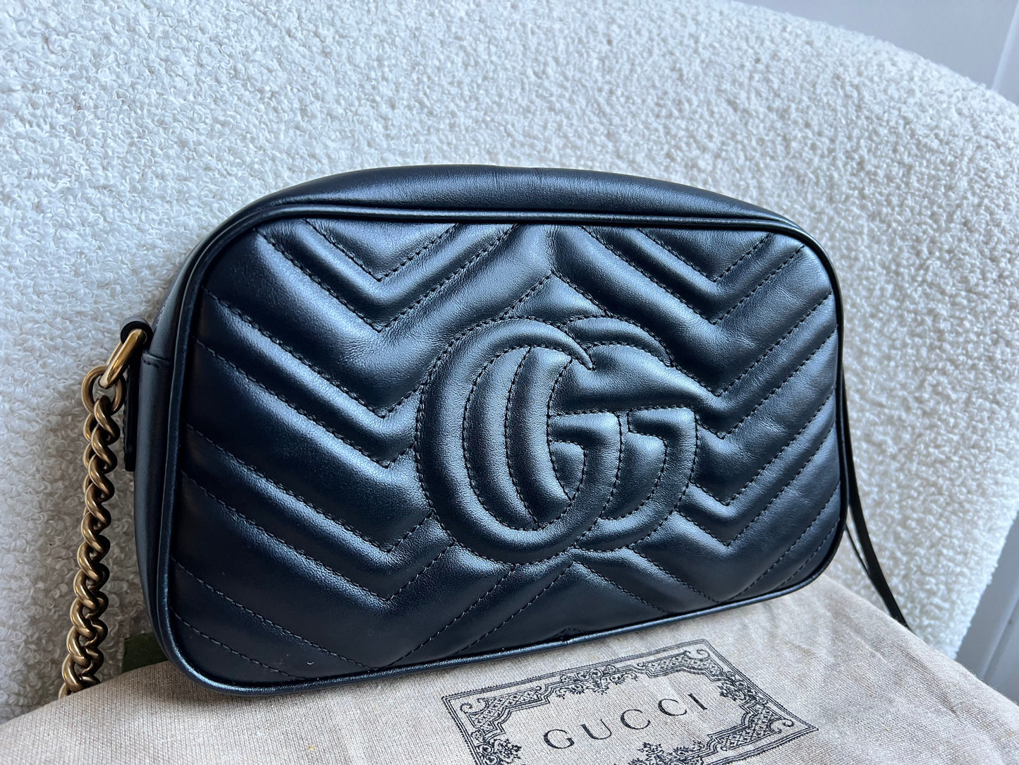 Gucci GG Black Marmont Small Shoulder Bag (RRP £1440)