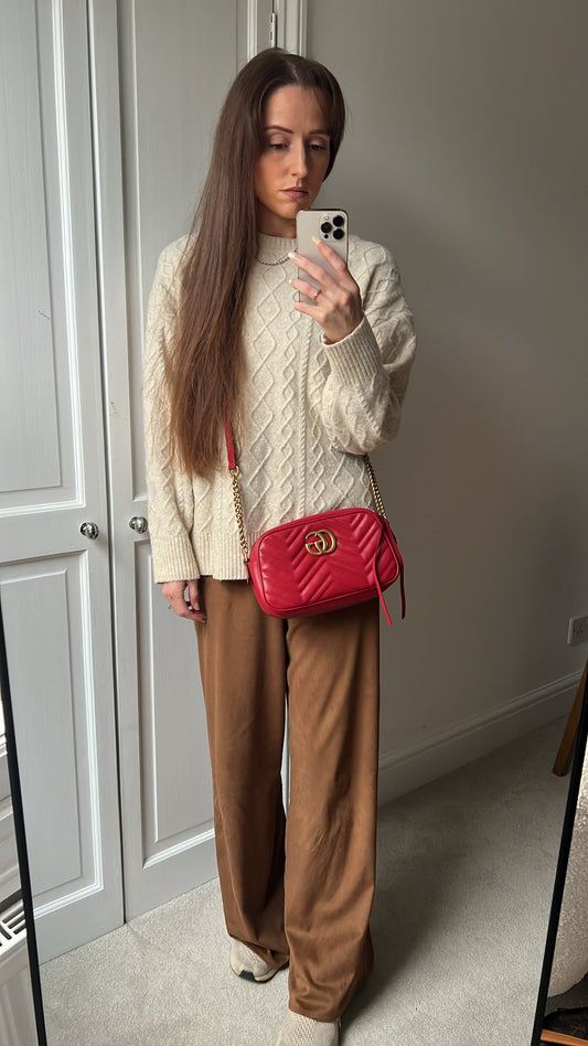 Gucci GG Red Marmont Small Shoulder Bag (RRP £1,440)