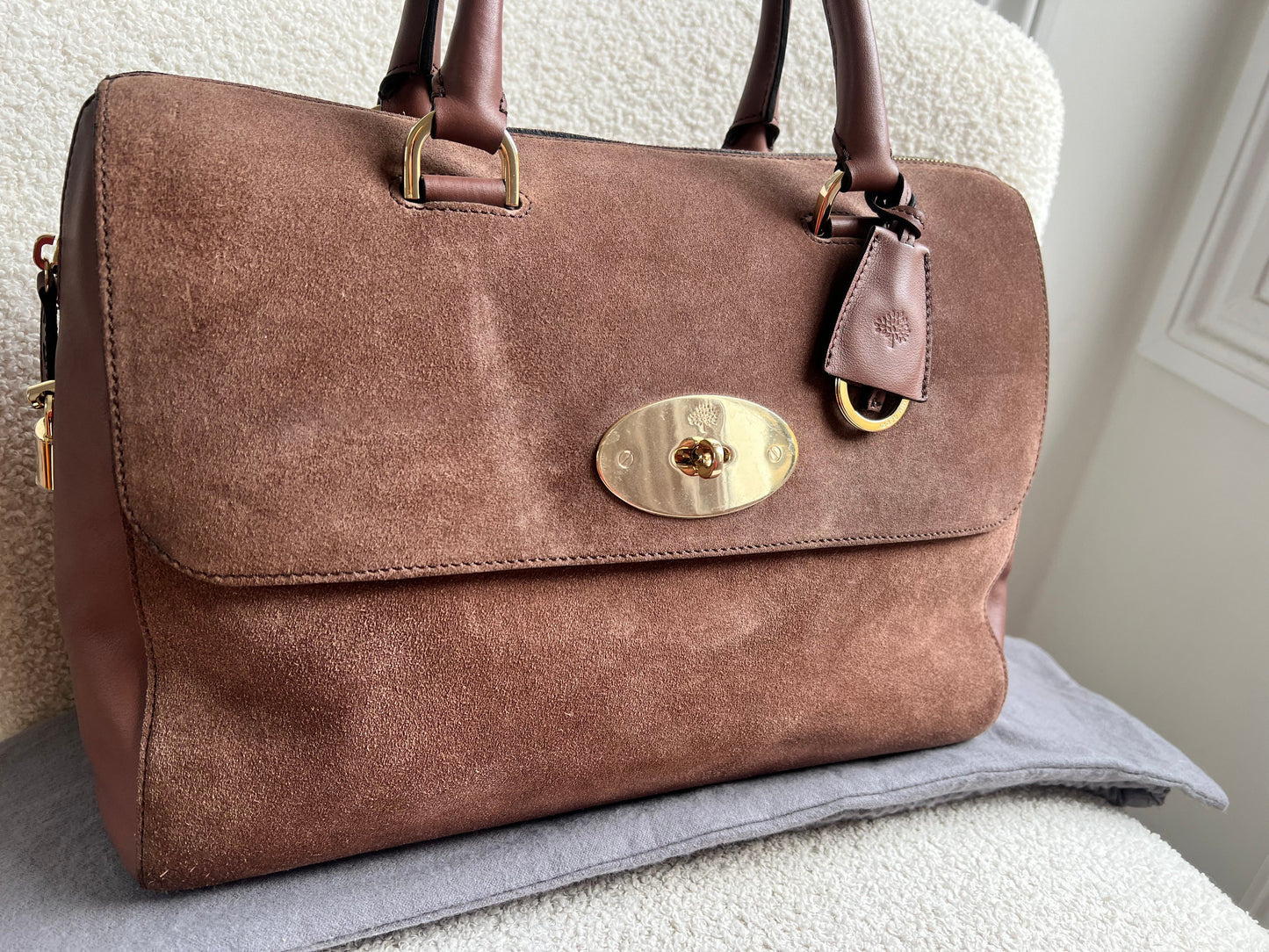 Mulberry Brown Suede Medium Del Rey (RRP £1100)