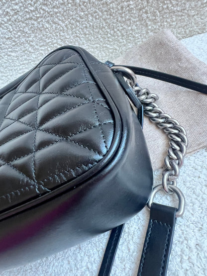 Gucci Aria GG Black Marmont Small Shoulder Bag (RRP £1440)