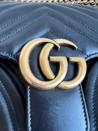 Gucci GG Black Marmont Small Shoulder Bag (RRP £2070)