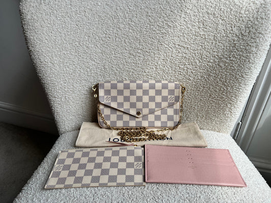 Louis Vuitton Felicie Pochette Damier Azur (RRP £1110)