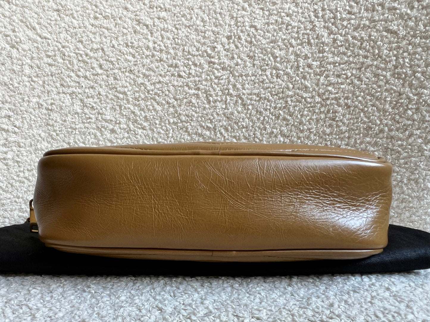 Yves Saint Laurent (YSL) Toffee Beige Mini Lou Camera Bag (RRP £1285)