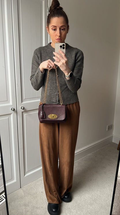 Mulberry Oxblood Regular Lily with Gold Hardware (RRP £995)