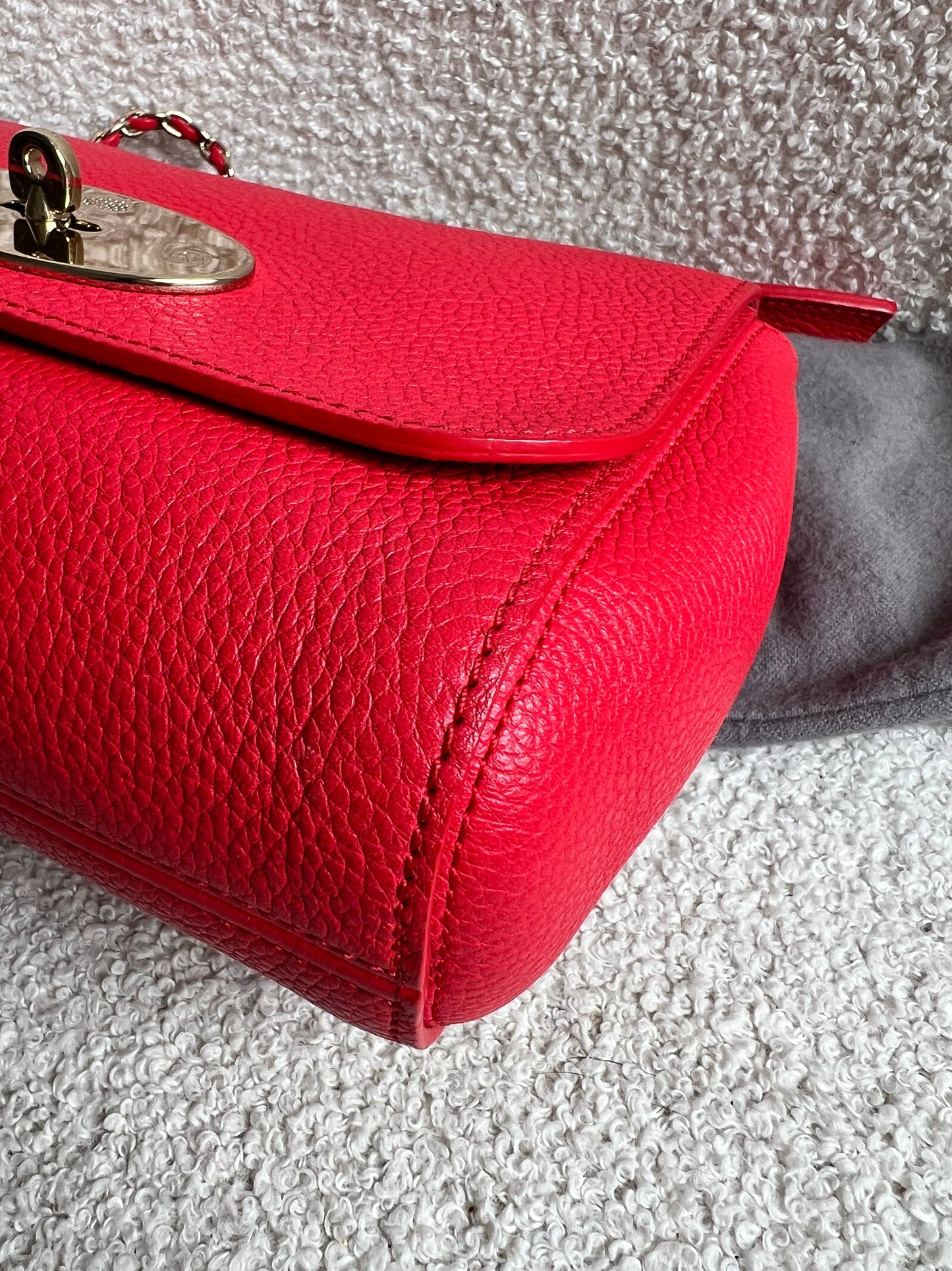 Mulberry Hibiscus Red Regular Lily with Gold Hardware (RRP £995)