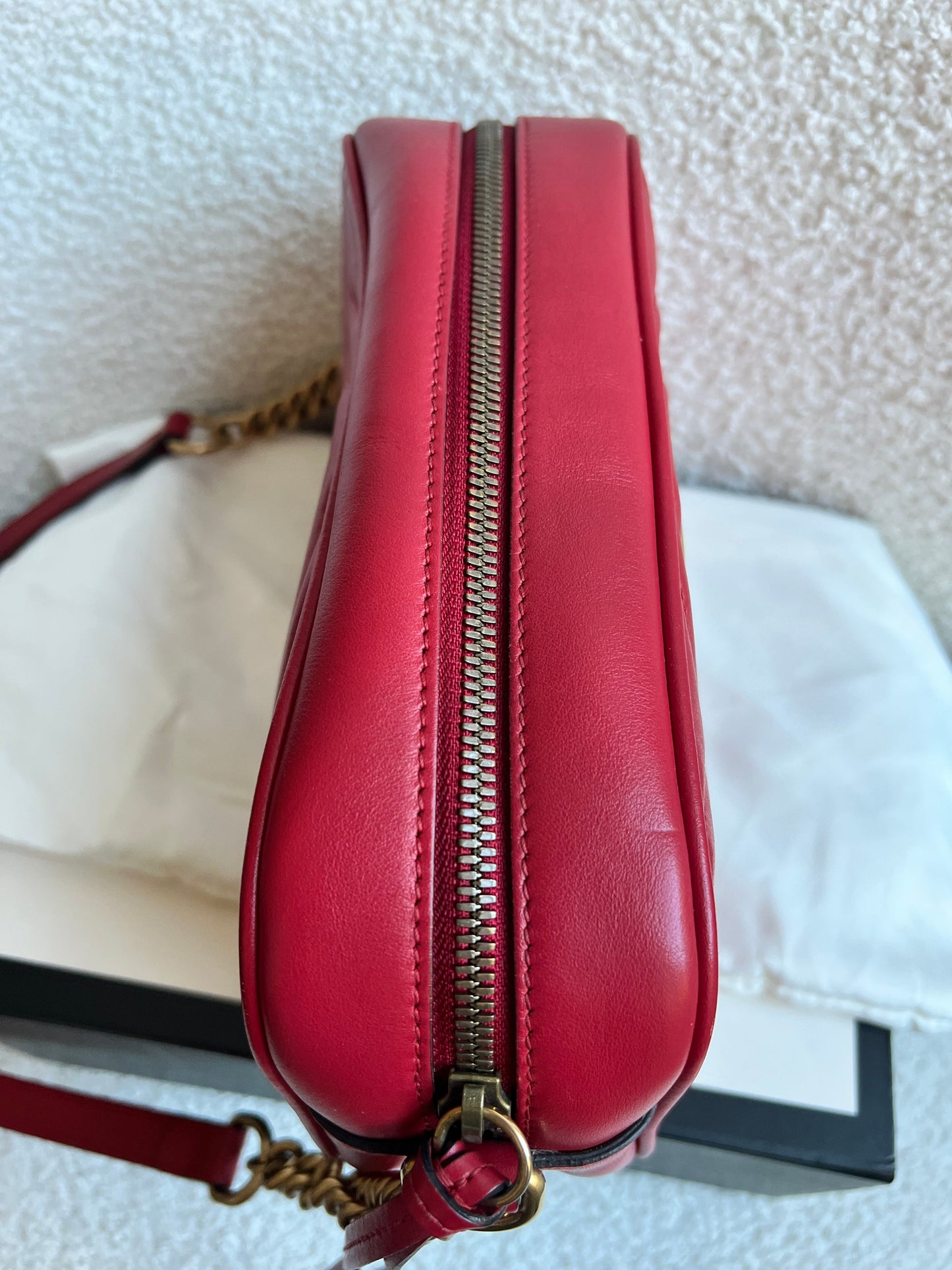 Gucci GG Red Marmont Small Shoulder Bag (RRP £1,440)