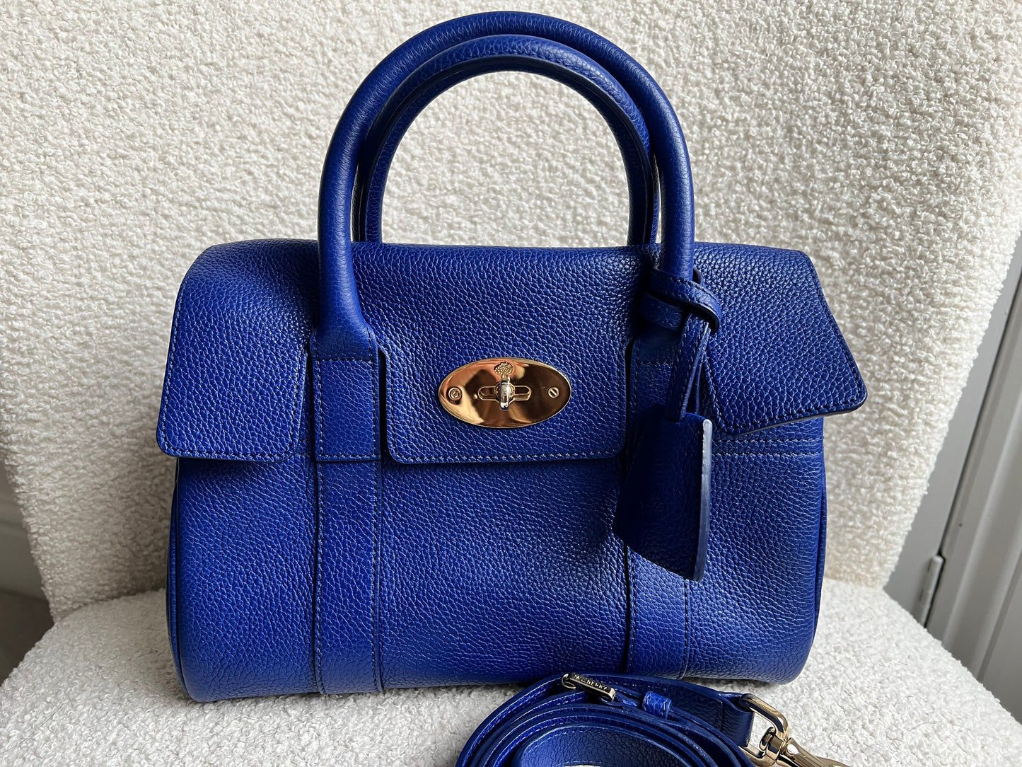 Mulberry Neon Blue Bayswater Satchel (RRP £995)