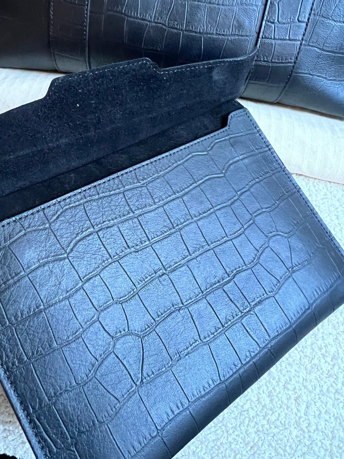 Mulberry Black Matte Croc Bayswater Tote (RRP £845)