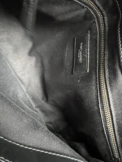 Yves Saint Laurent (YSL) Medium Black Lou Lou Silver Hardware