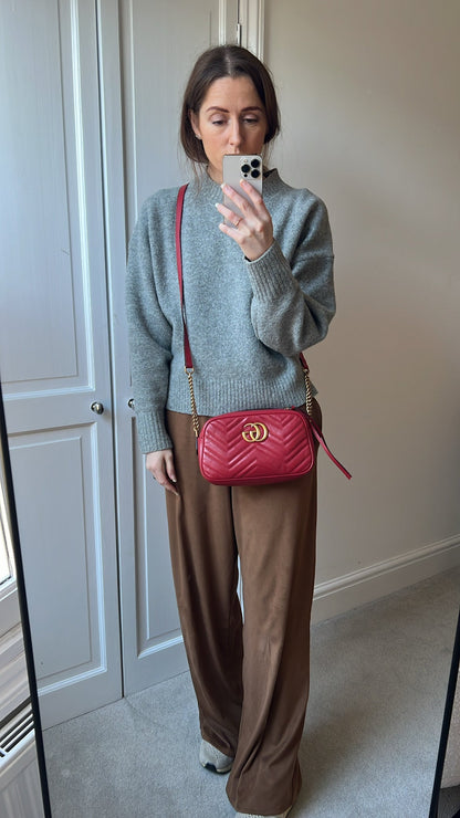 Gucci GG Red Marmont Small Shoulder Bag (RRP £1,440)