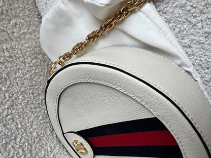 Gucci GG Round White Ophidia Small Shoulder Bag