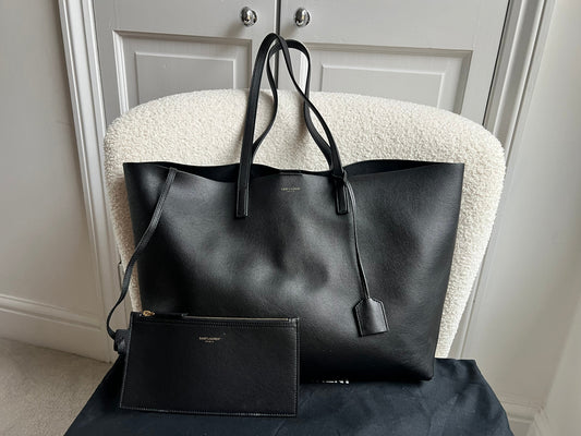 Yves Saint Laurent (YSL) Black E/W Shopping Tote (RRP £1115)