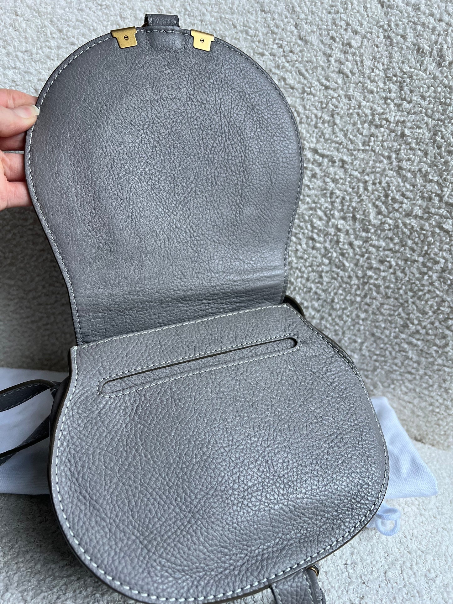 Chloe Small Cashmere Grey Marcie Saddle Bag (RRP £1050)