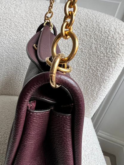 Mulberry Large Leighton in Oxblood with Gold Hardware (RRP £1,095)
