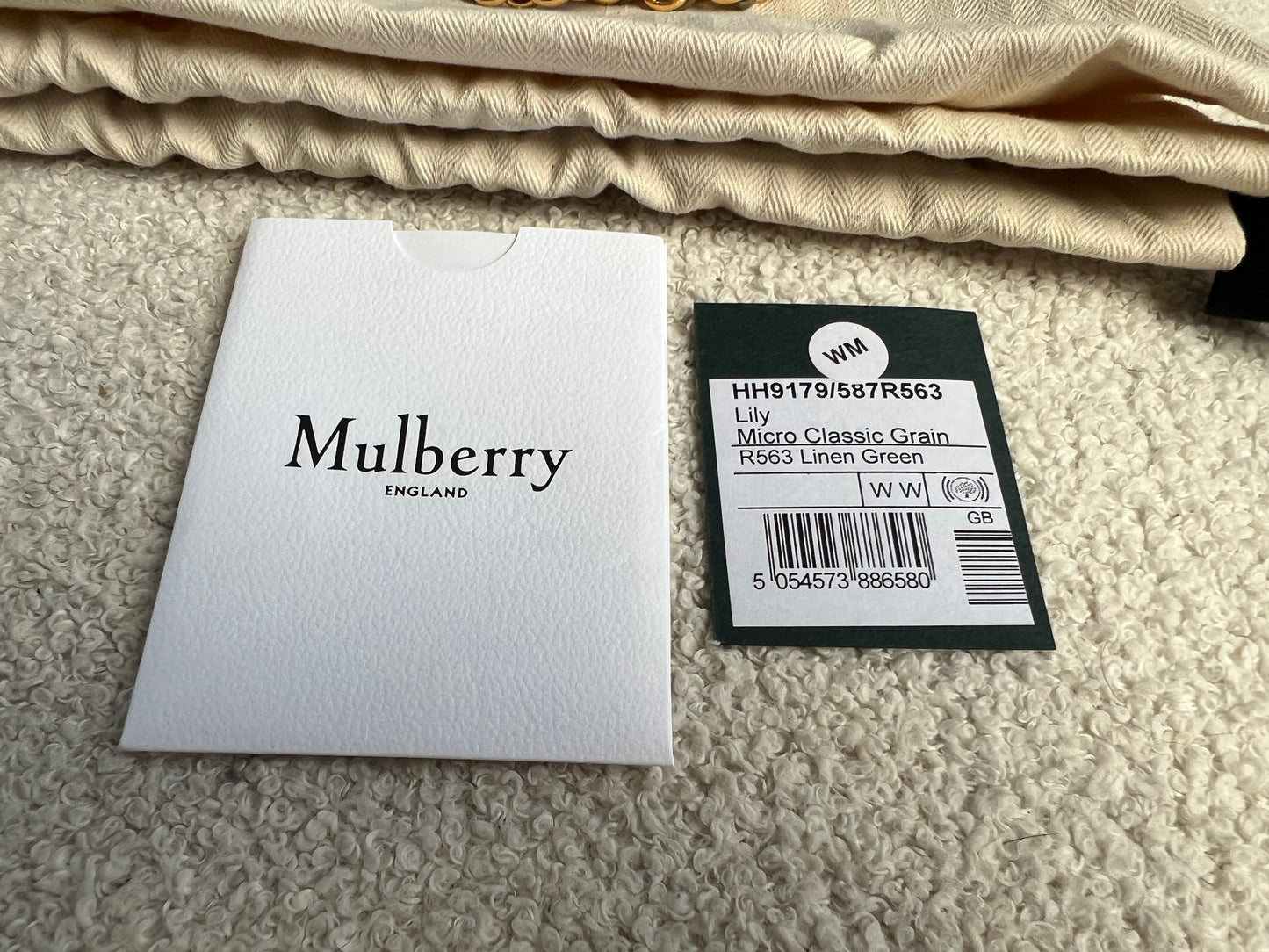 Mulberry Linen Regular Lily with Gold Hardware (RRP £995)