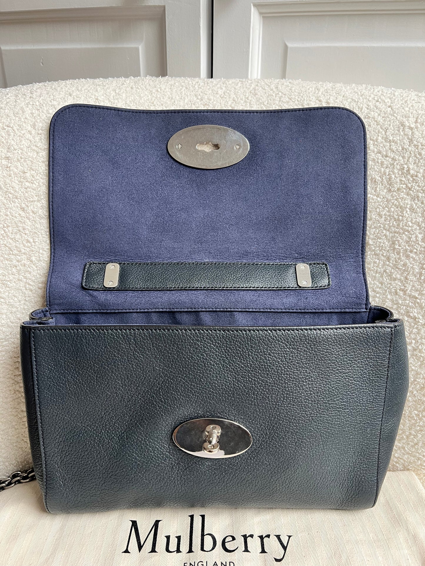 Mulberry Midnight Medium Lily with Silver Hardware (RRP £1095)