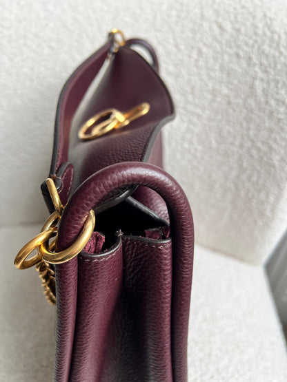 Mulberry Large Leighton in Oxblood with Gold Hardware (RRP £1,095)