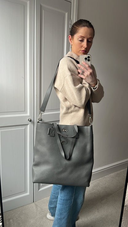 Mulberry Brynmore Tote in Charcoal Grey heavy grain