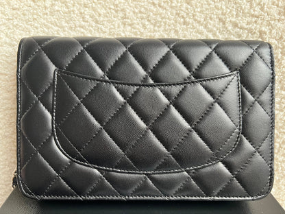 Chanel Wallet on Chain in Black Lambskin Silver Hardware (RRP £2,930)