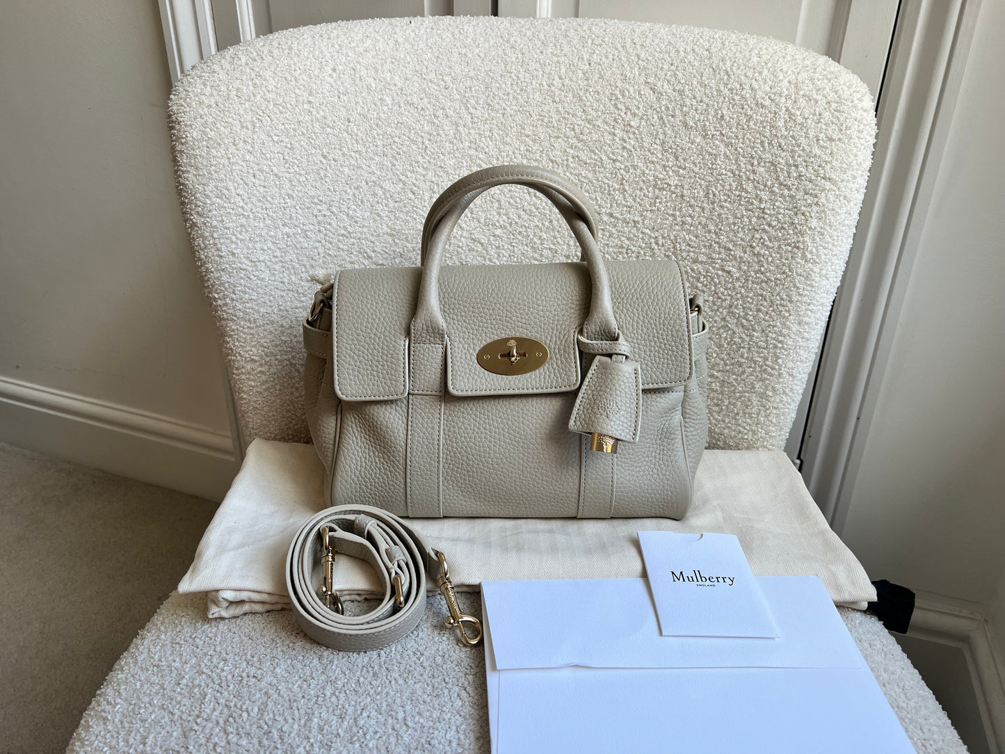 Mulberry Chalk Bayswater Satchel (RRP £1195)