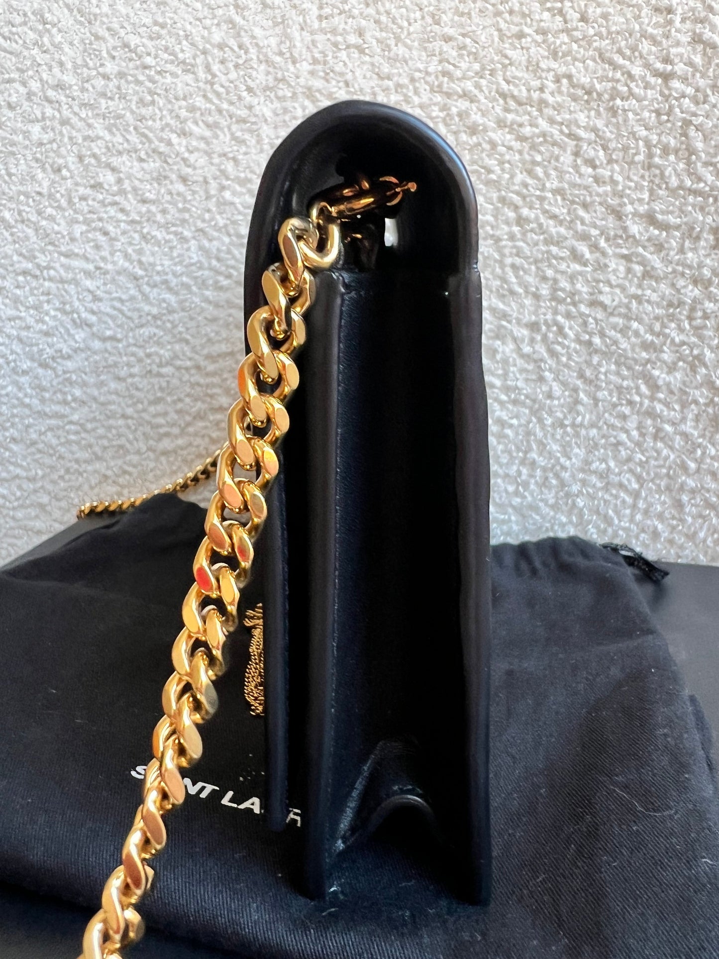 Yves Saint Laurent (YSL) Black Kate Tassel Chain Wallet Gold Hardware (RRP £1,440)