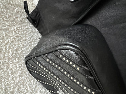 Yves Saint Laurent (YSL) Black Studded Lou Belt Bag