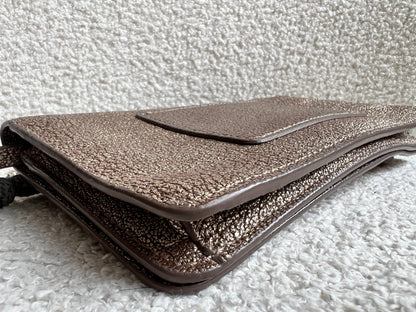 Mulberry Metallic Mushroom Bayswater Clutch (RRP £495)