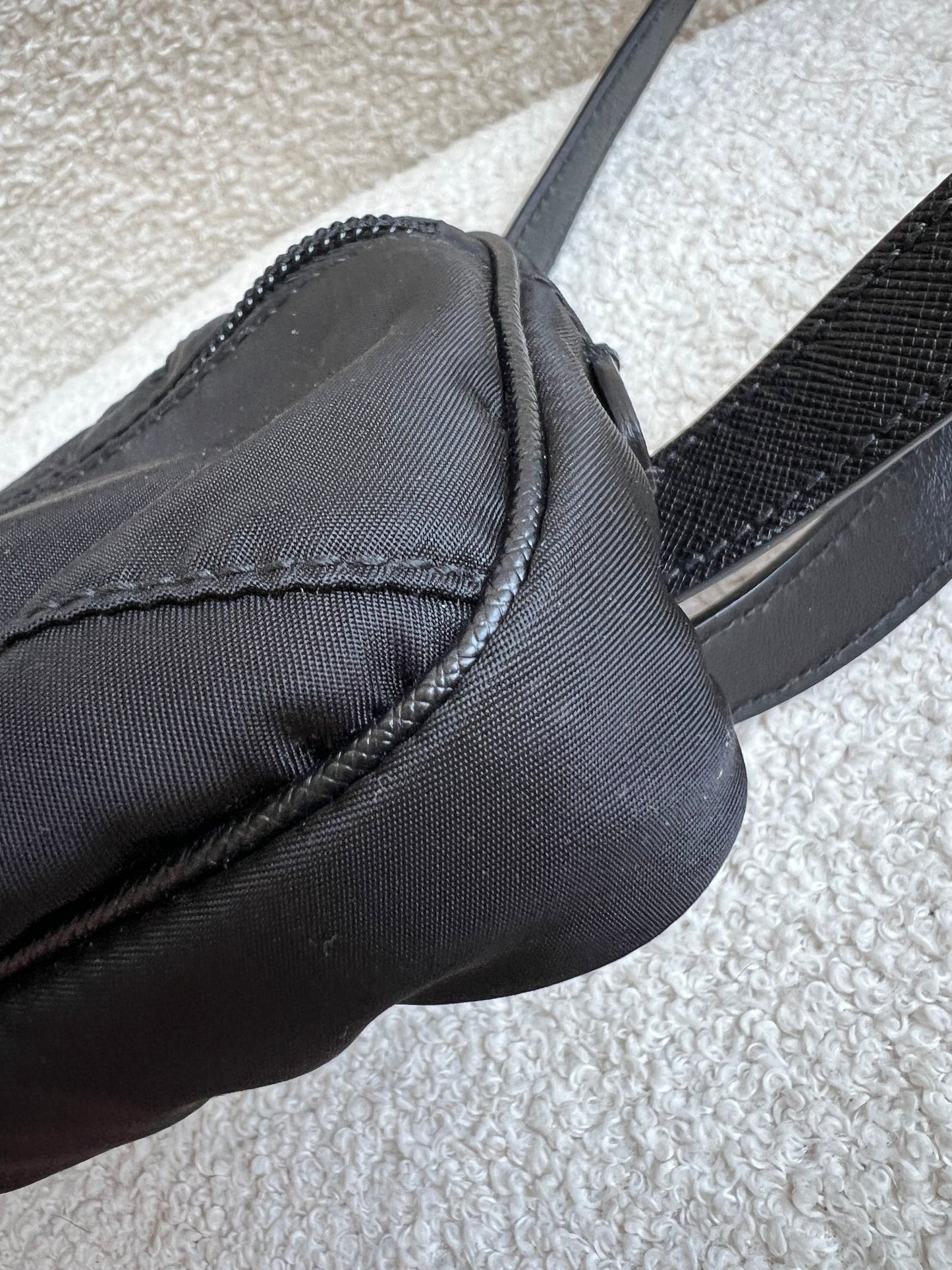 Prada Black Nylon Mini Belt Bag