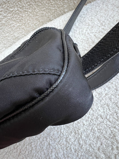 Prada Black Nylon Mini Belt Bag