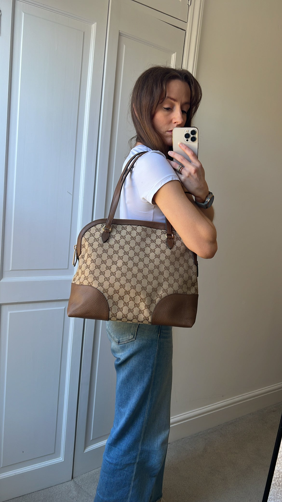 Gucci GG Bree Canvas Shoulder Bag