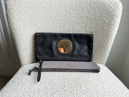 Mulberry Dark Grey Daria Clutch (RRP £550)