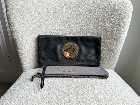 Mulberry Dark Grey Daria Clutch (RRP £550)