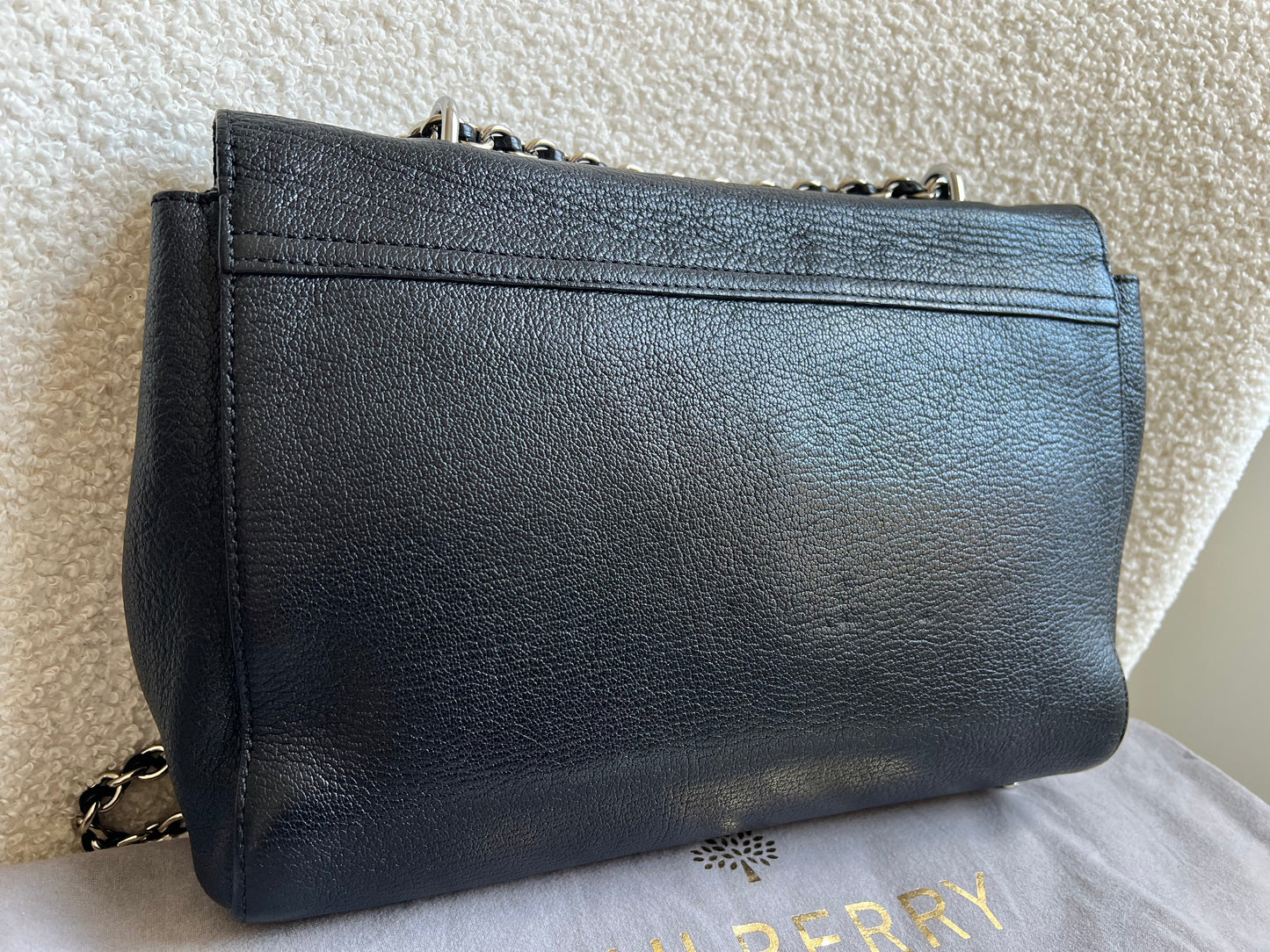 Mulberry Black Medium Lily with Silver Hardware (RRP £1095)