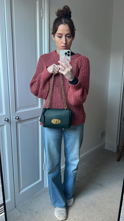 Mulberry Regular Lily in Mulberry Green Heavy Grain (RRP £1095)
