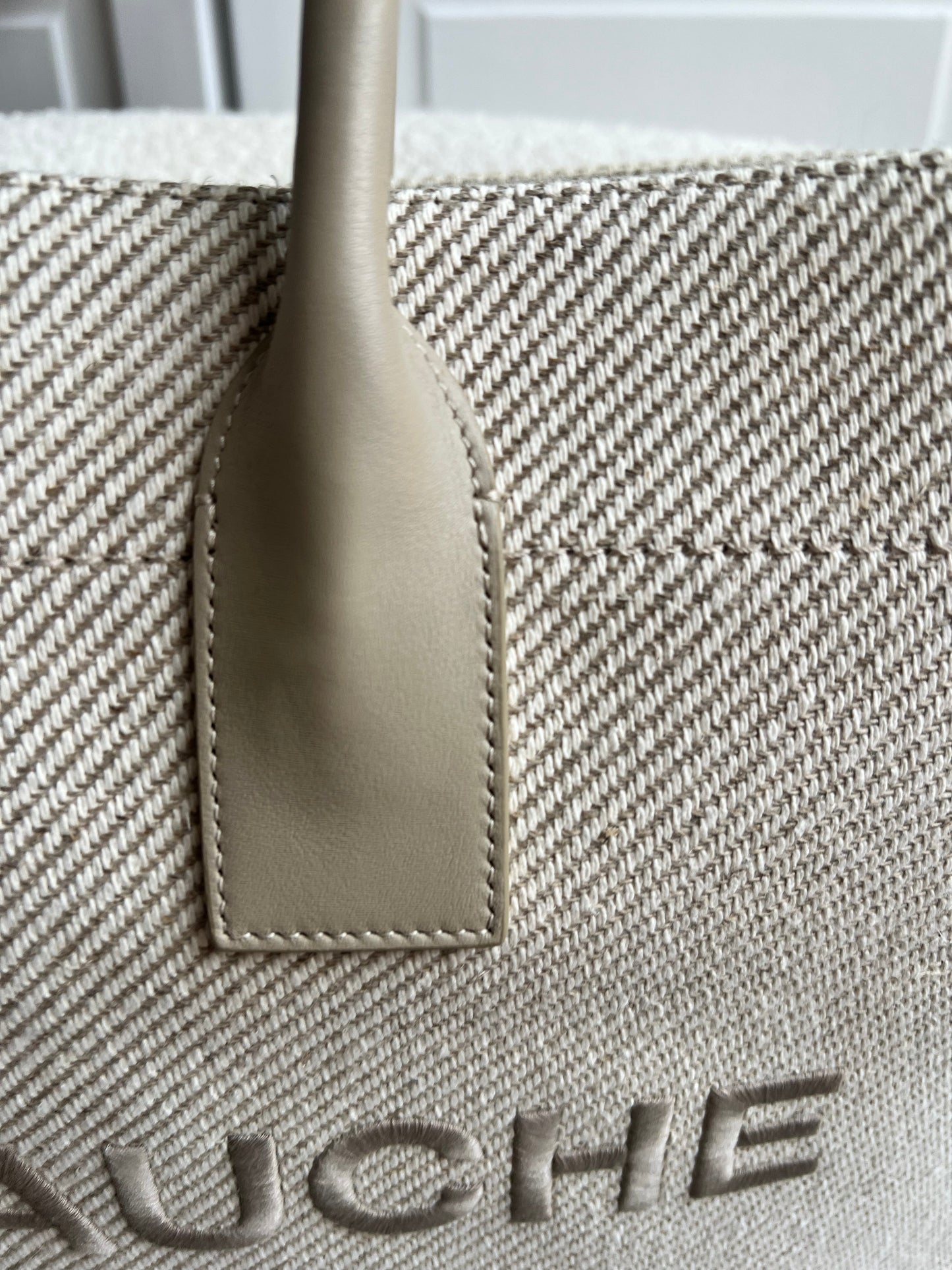 Yves Saint Laurent Large Rive Gauche in Canvas and Printed Leather (RRP £1440)